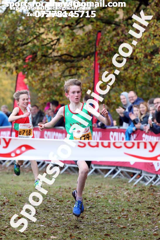 Boys under-13s National Cross Country Relay, Berry Hill Park, Mansfield. Photo:  David T. Hewitson/Sports for All Pics